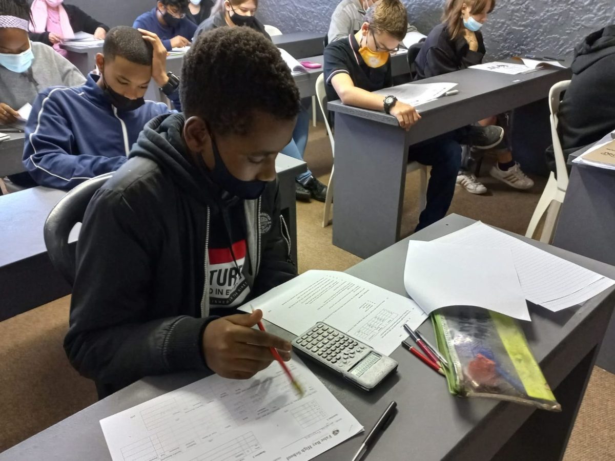A False Bay High School class at work